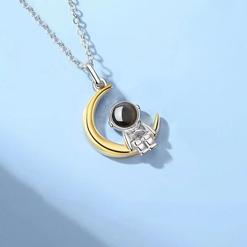 Starlight Moon Projection Couple Necklace