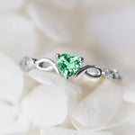 Simple Heart Ring for Women Female Cute Finger Rings Romantic Birthday Gift for Girlfriend Fashion Zircon Stone Jewelry