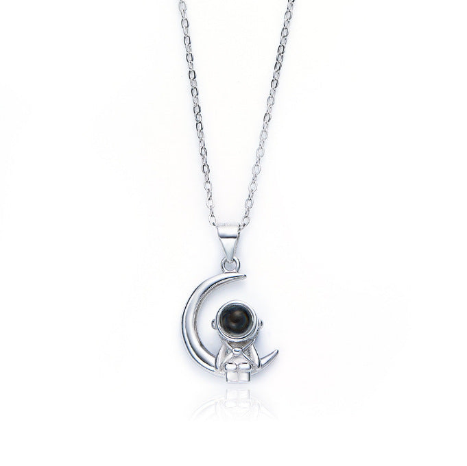 Starlight Moon Projection Couple Necklace