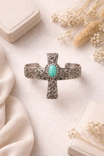 TOOLED CROSS BANGLE