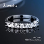 100% Pass Diamond Tester Pen Moissanite Ring Matching Wedding Diamond Band for Women 925 Sterling Silver Female Single Tail Ring