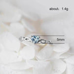 Simple Heart Ring for Women Female Cute Finger Rings Romantic Birthday Gift for Girlfriend Fashion Zircon Stone Jewelry