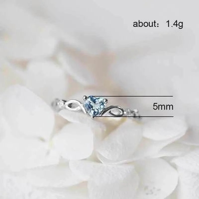 Simple Heart Ring for Women Female Cute Finger Rings Romantic Birthday Gift for Girlfriend Fashion Zircon Stone Jewelry
