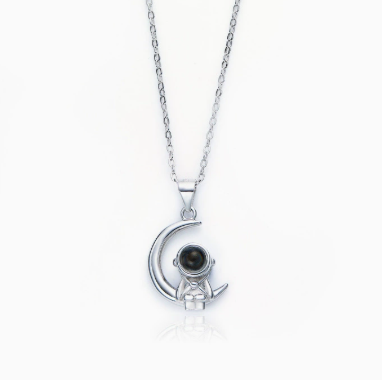 Starlight Moon Projection Couple Necklace
