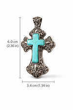TURQ CROSS PENDANT