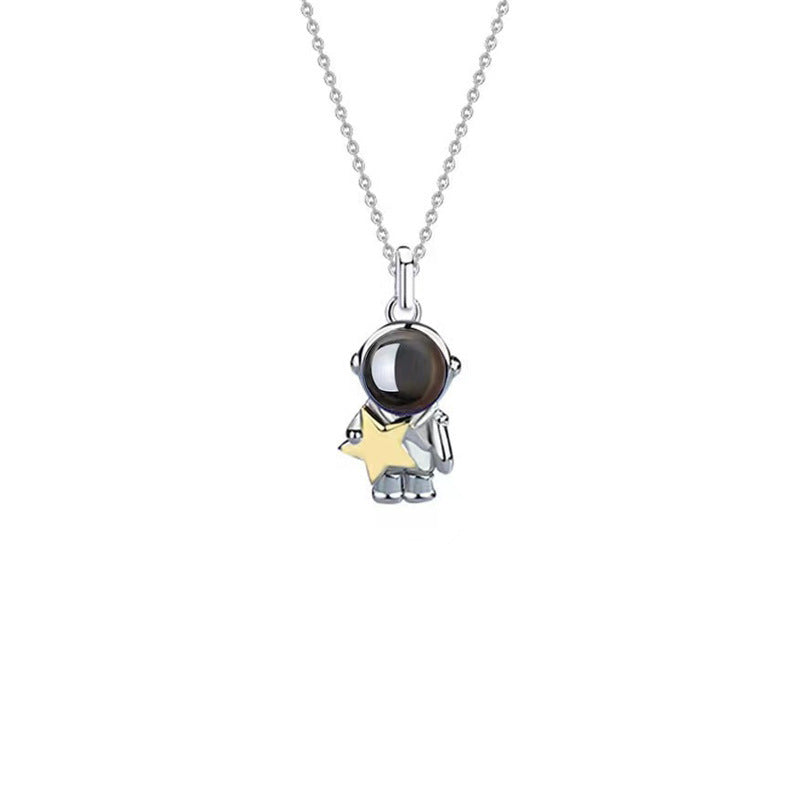 Starlight Moon Projection Couple Necklace