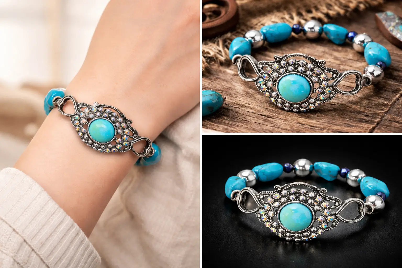 TURQ CROSS PENDANT