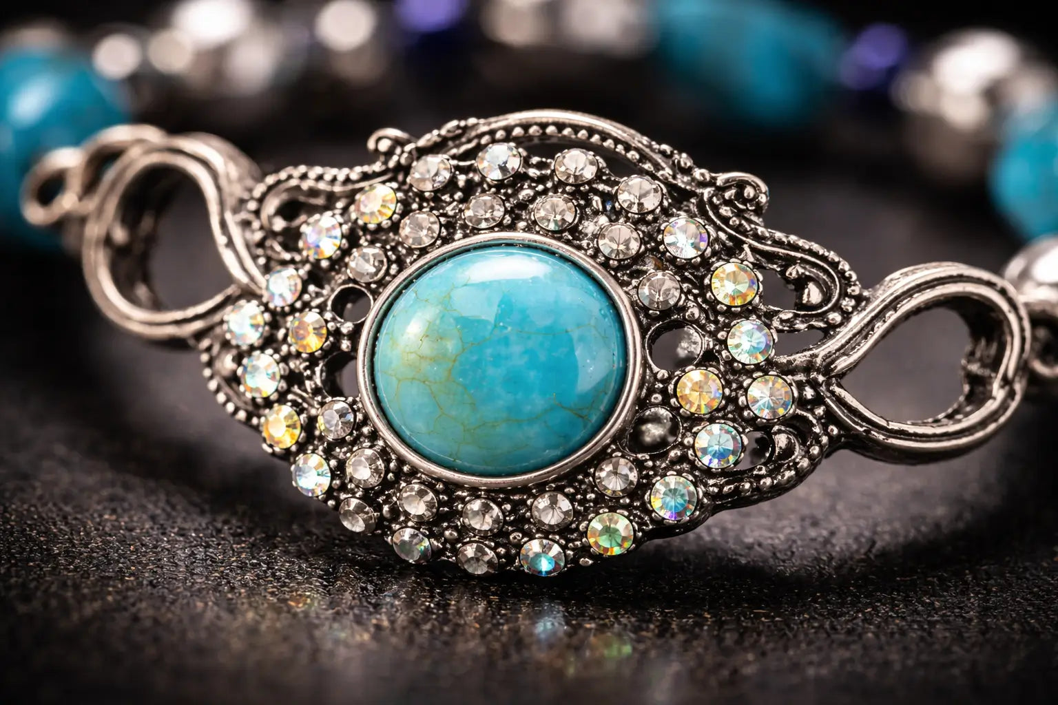 TURQ CROSS PENDANT