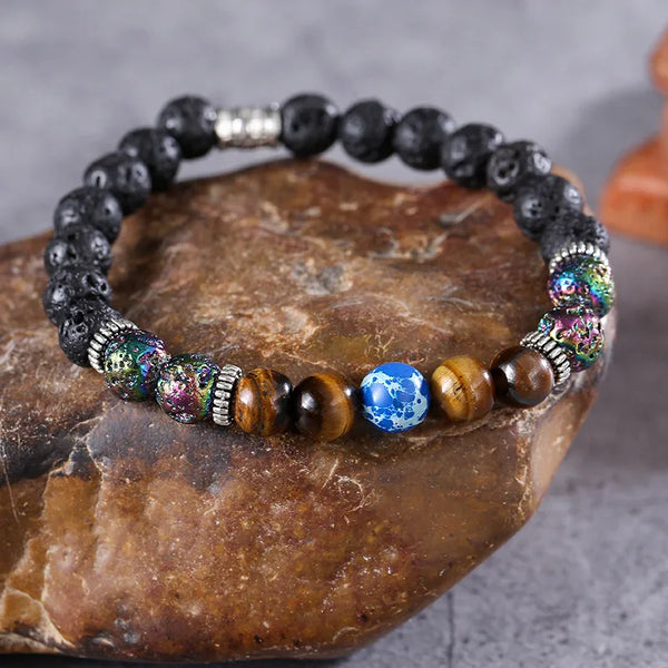 Fashion Natural Stone No Inlaid Men'S Bracelets Men Beaded Bracelets