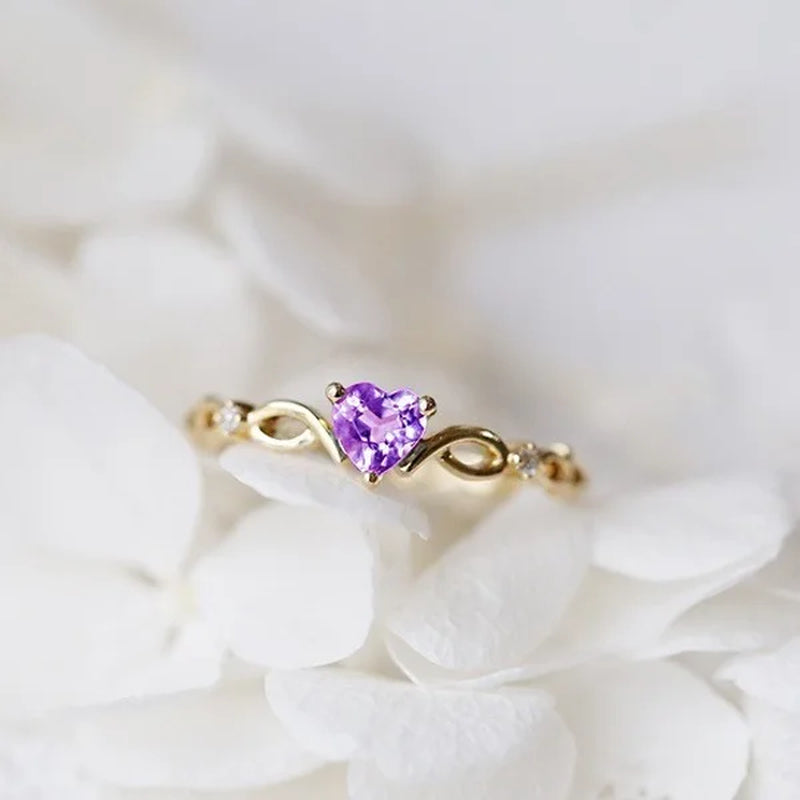 Simple Heart Ring for Women Female Cute Finger Rings Romantic Birthday Gift for Girlfriend Fashion Zircon Stone Jewelry