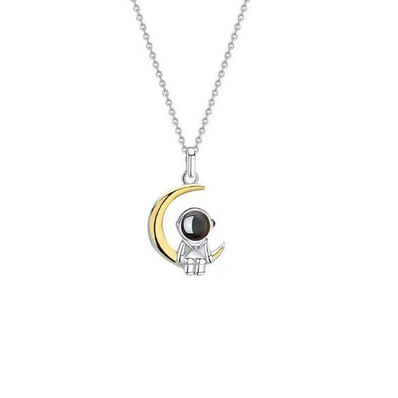 Starlight Moon Projection Couple Necklace