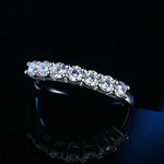 100% Pass Diamond Tester Pen Moissanite Ring Matching Wedding Diamond Band for Women 925 Sterling Silver Female Single Tail Ring
