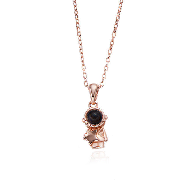 Starlight Moon Projection Couple Necklace
