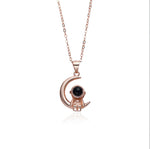 Starlight Moon Projection Couple Necklace