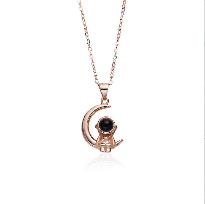 Starlight Moon Projection Couple Necklace