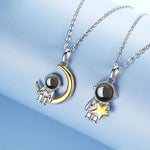 Starlight Moon Projection Couple Necklace